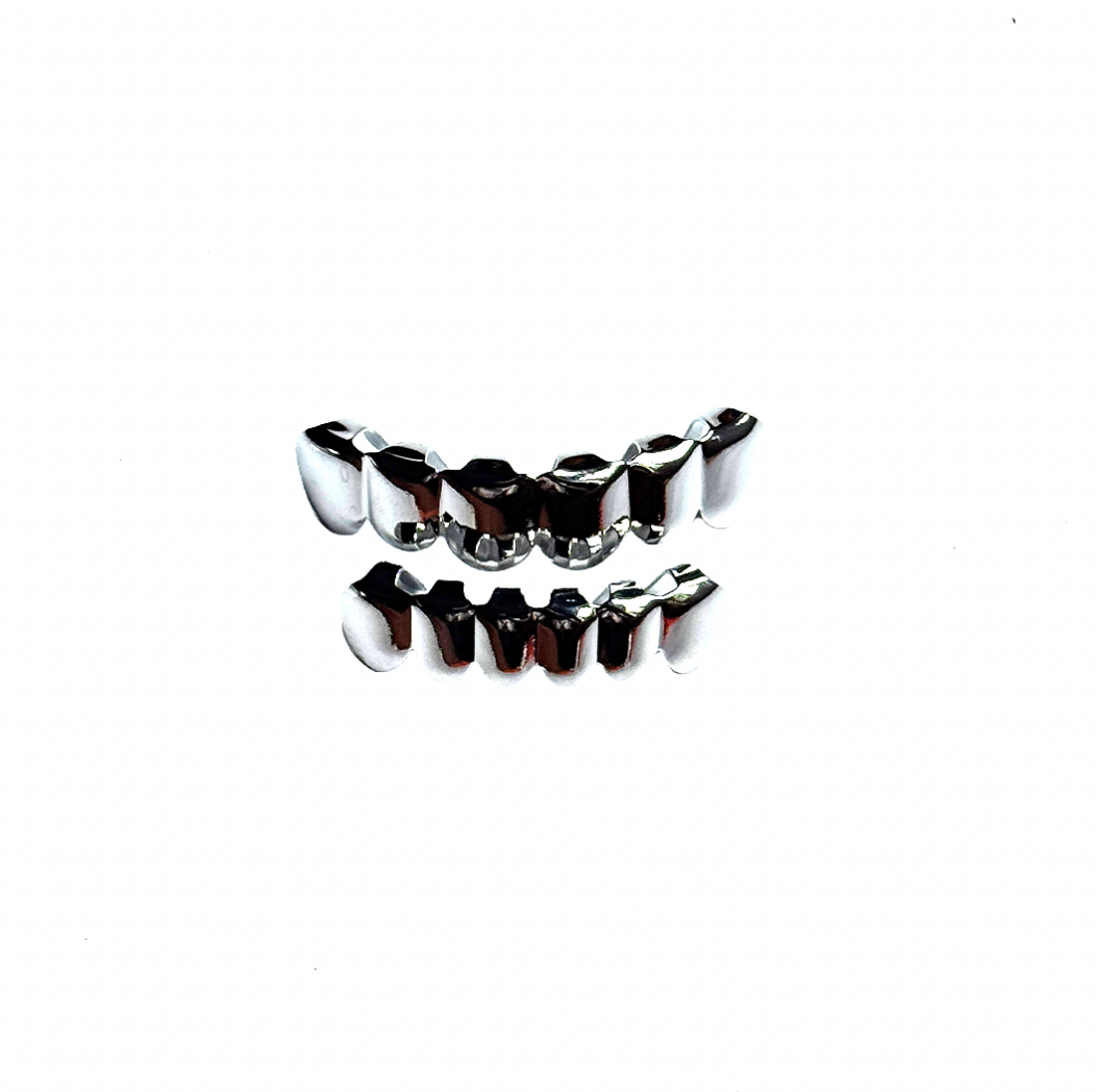SILVER GRILLZ SET
