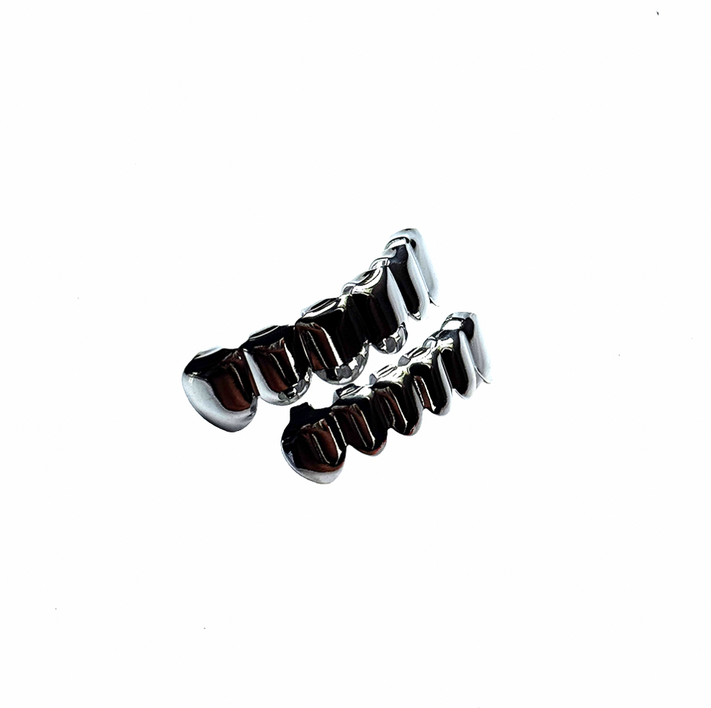 SILVER GRILLZ SET